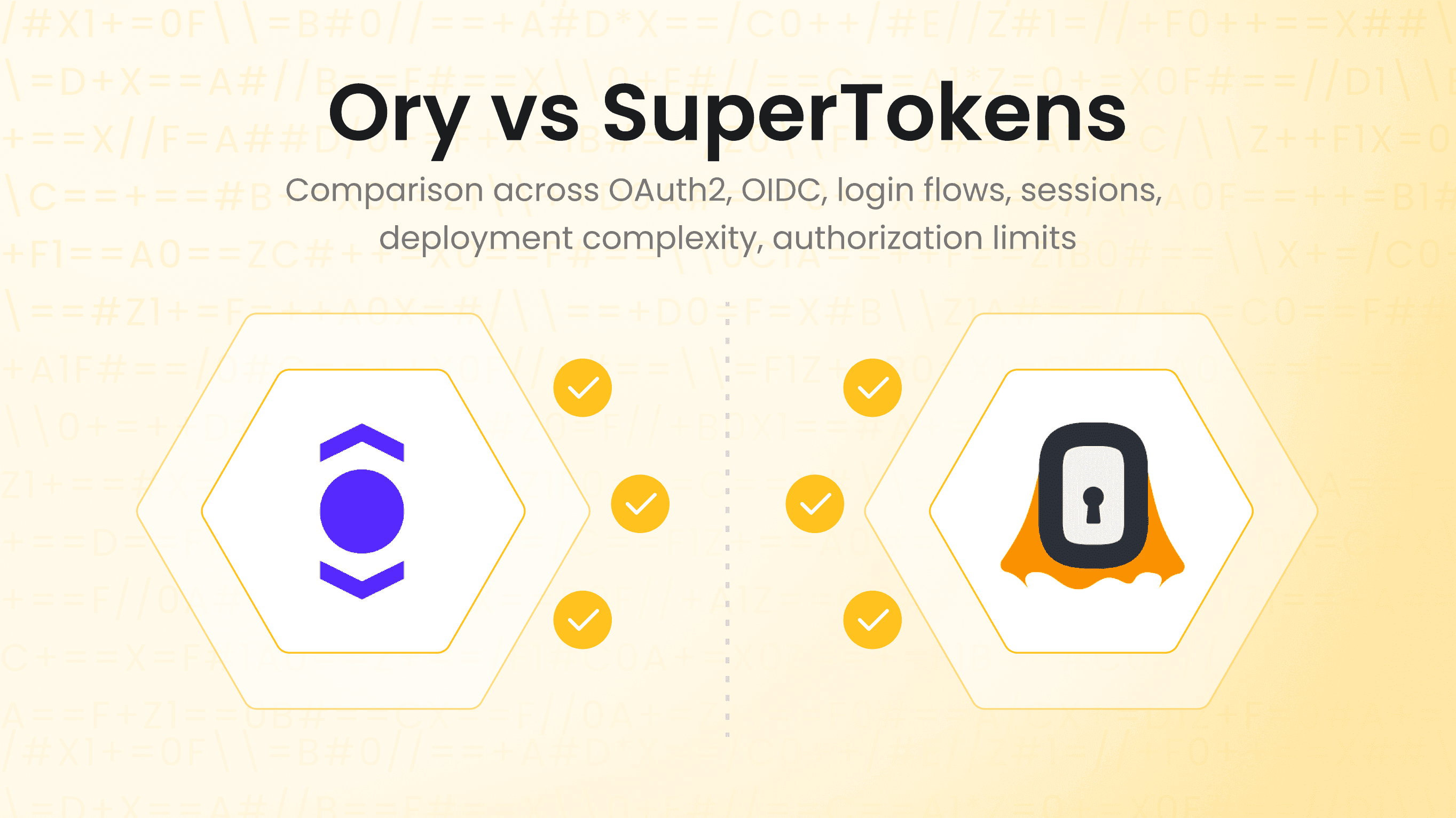 Ory vs SuperTokens for authentication