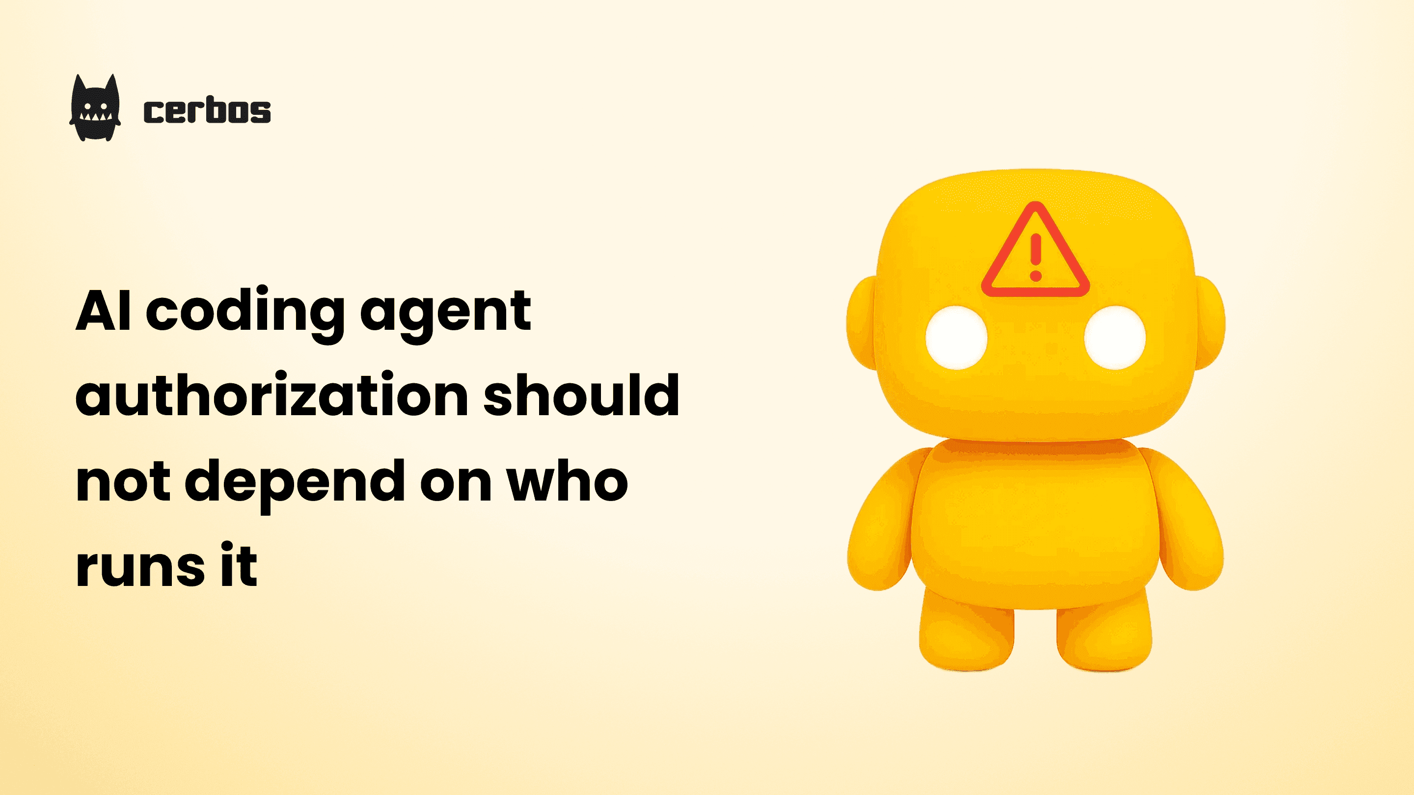 AI coding agent authorization should not depend on who runs it