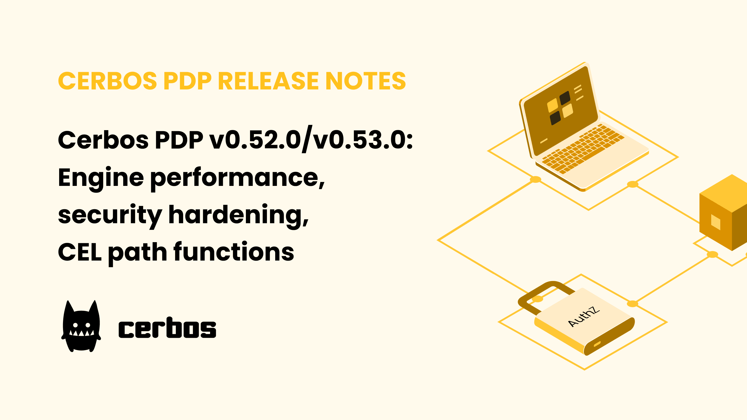 Cerbos PDP v0.52.0/v0.53.0: Engine performance, security hardening, and CEL path functions