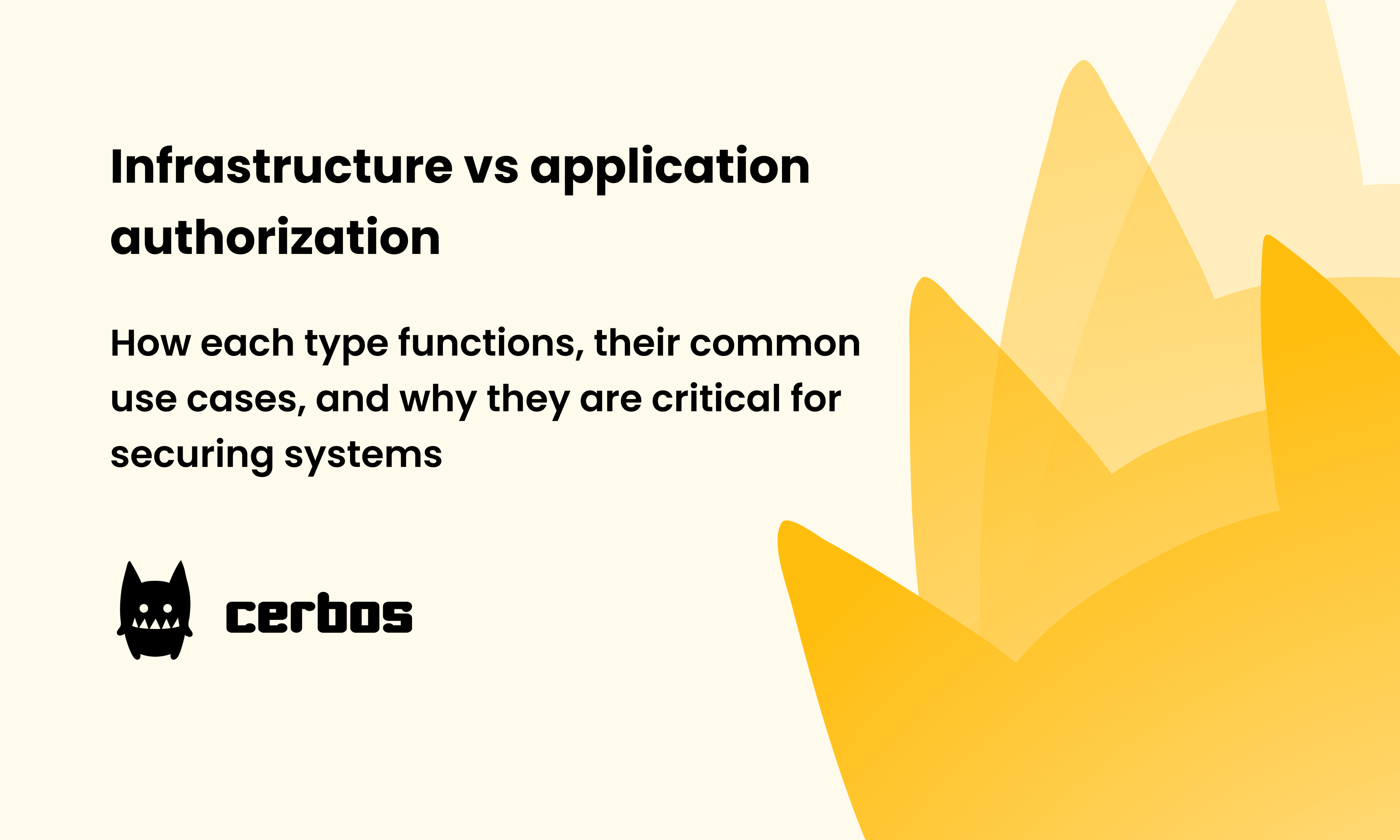 Infrastructure vs application authorization