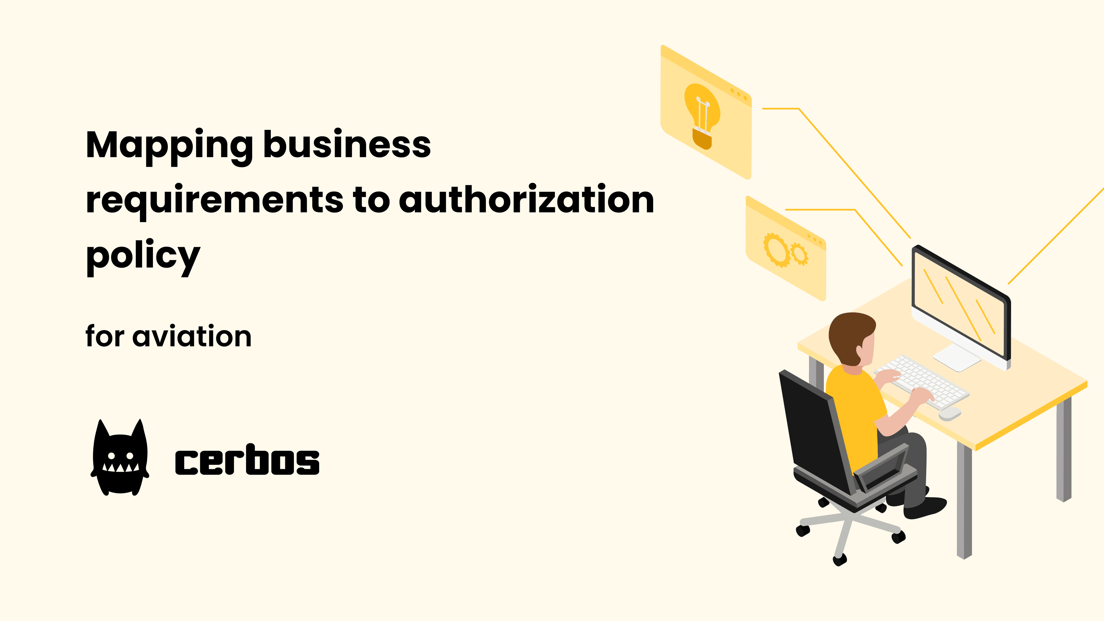 Mapping business requirements to authorization policy for aviation