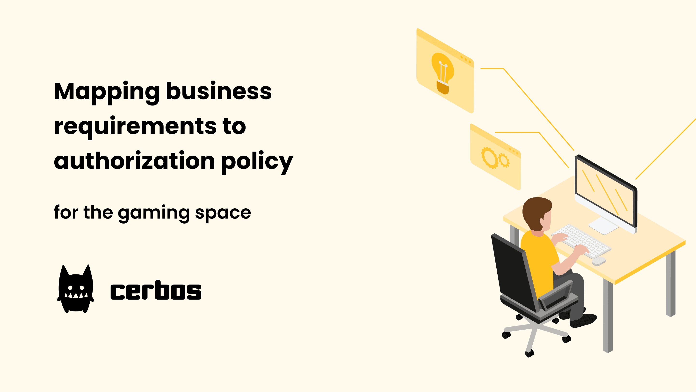 Mapping business requirements to authorization policy for gaming