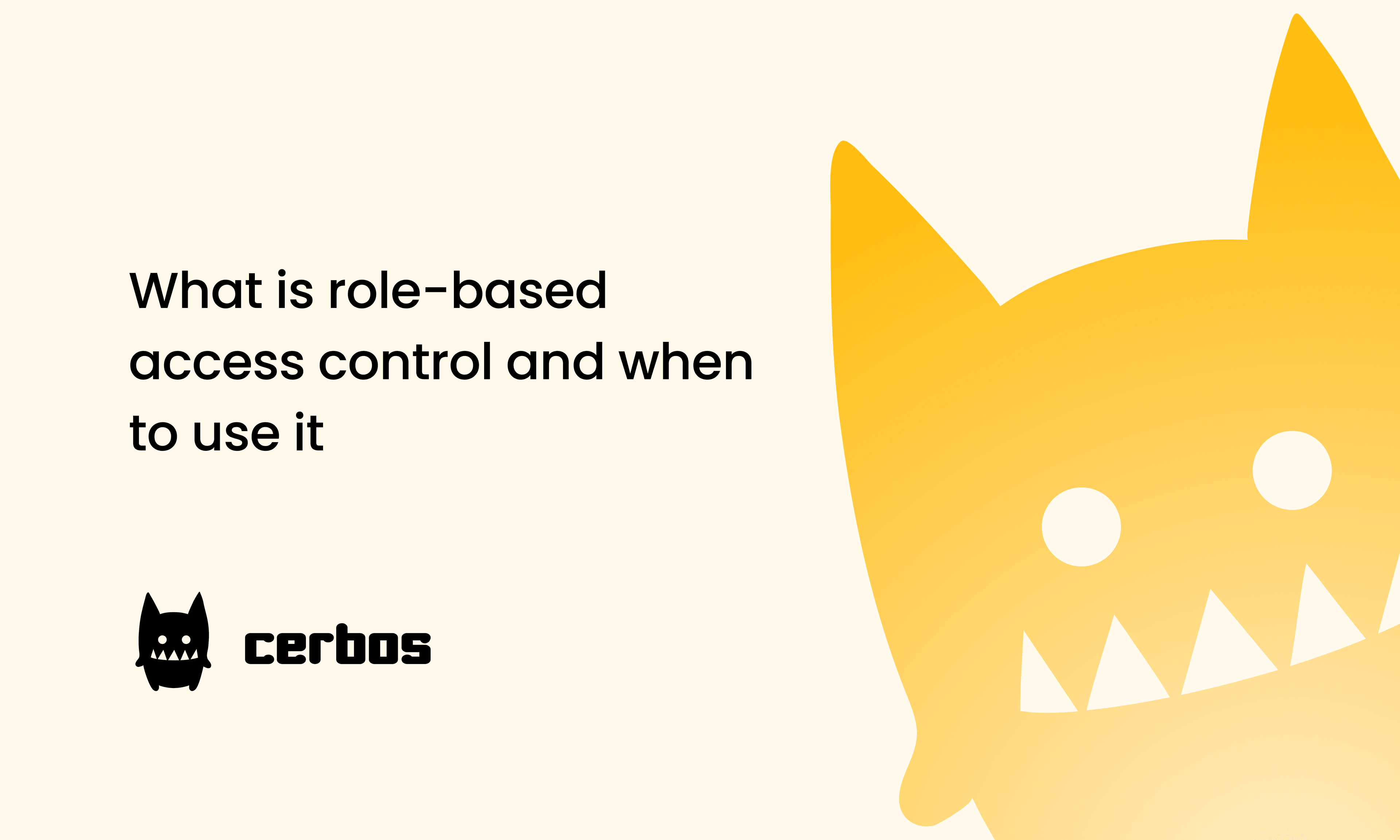 What is role-based access control and when to use it
