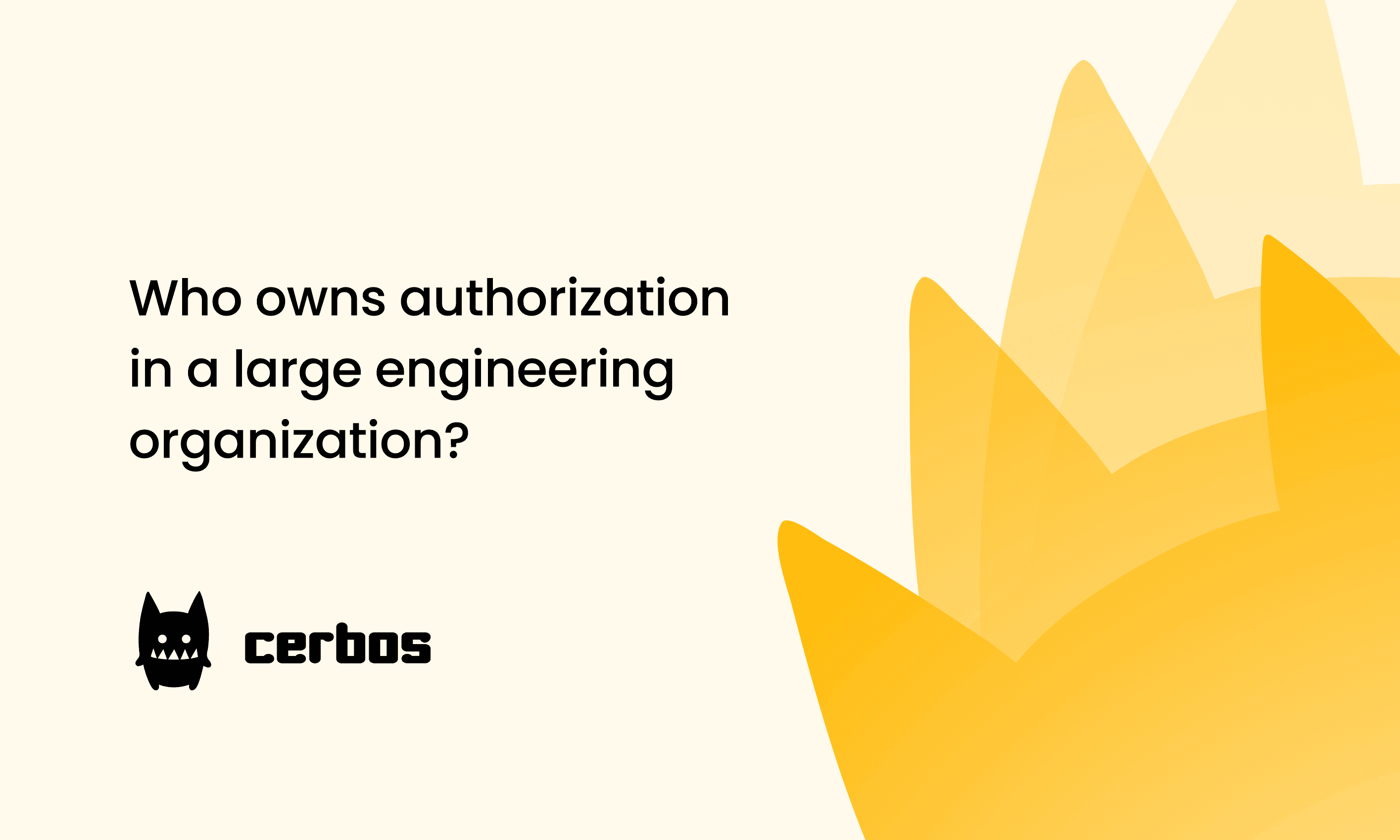 Who owns authorization in a large engineering organization?