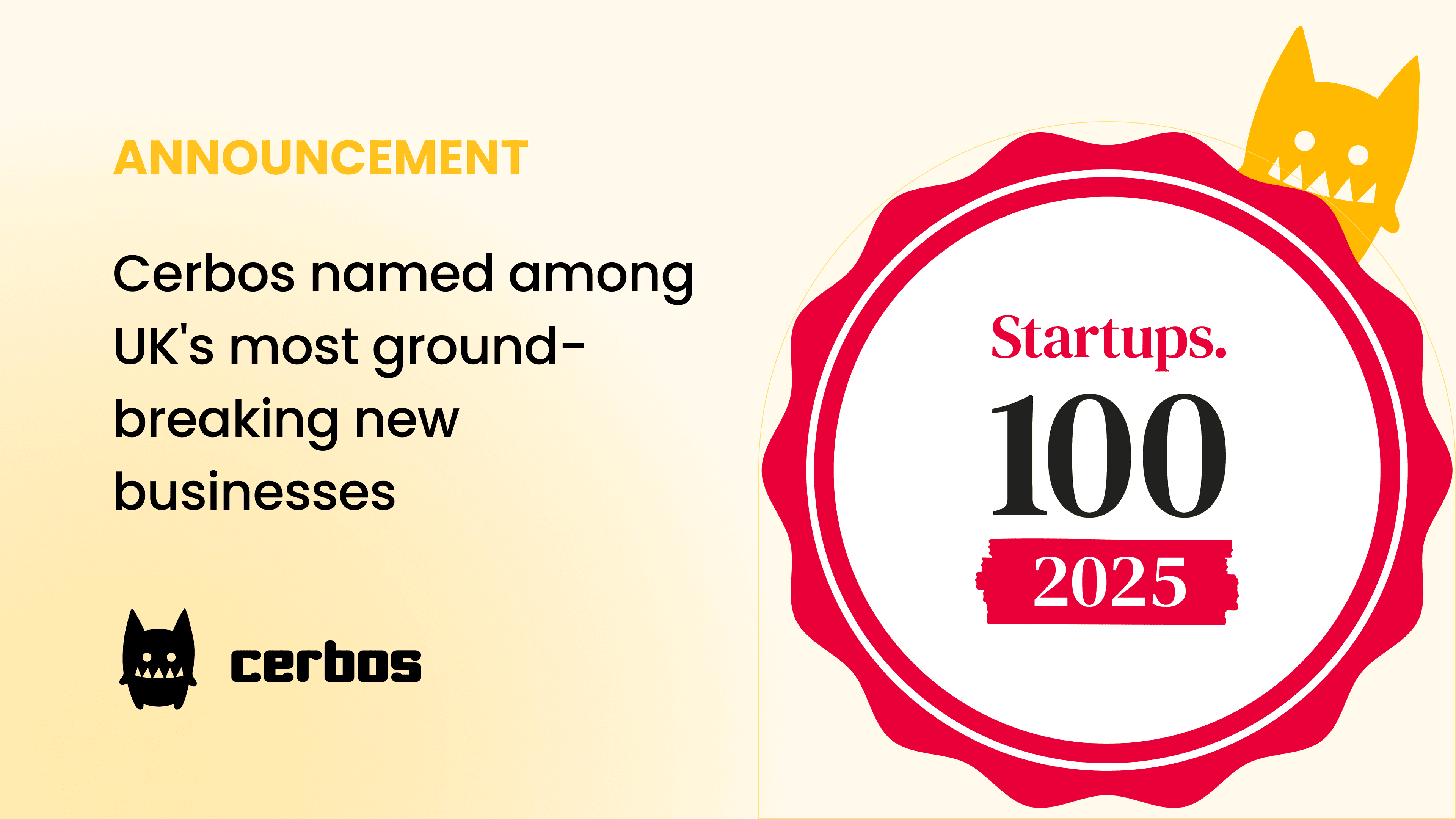 Cerbos named among UK's most ground-breaking new businesses